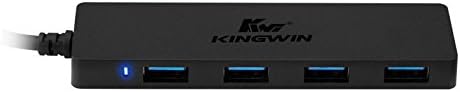 Kingwin USB Hub 4 Port USB C to USB 3.0 Data Hub for Mobile SSD, Macbook, Mac Pro / Mini, iMac, Chromebook, Surface Pro, USB Flash Drives, Notebook PC, XPS, and More [Ultra Slim]
