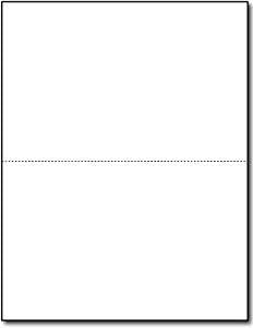 W-2 and 1099 Forms Blank Paper 2-Up Version "NO Instructions on Back" for Laser and Ink Jet Printer (100 2 UP Forms Only)