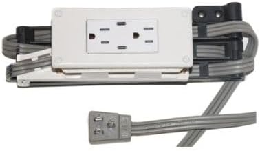 My Tidy Space Low Profile (2) PD30W USB-C (2) 15 Amp in Drawer Docking Station Outlet Plugs with Retractable arm