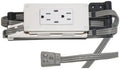 My Tidy Space Low Profile (2) PD30W USB-C (2) 15 Amp in Drawer Docking Station Outlet Plugs with Retractable arm