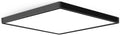 12inch 24W LED Flush Mount Ceiling Light, 4000K Square LED Ceiling Light, Black Flat Panel Lighting for Bedroom, Kitchen, Living Room