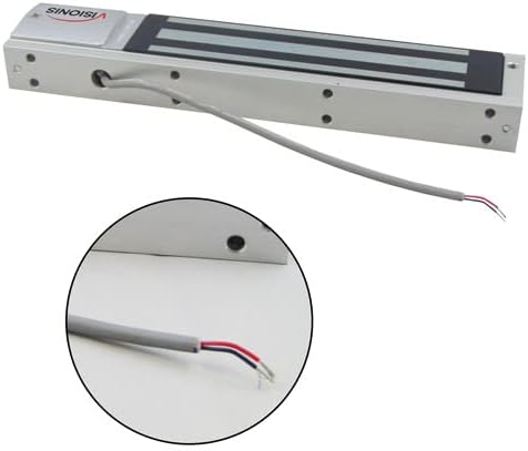 Visionis Indoor 600LBS 280KG Holding Force Outswinging Electromagnetic Door Lock with LED Sensor for Door Access Control System VIS-ML600LED 12V 24V Electric Magnetic Lock