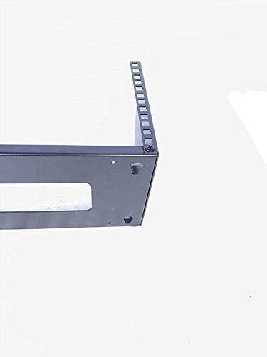 Raising Electronics 4U Wall Mount Open Frame 19 Inch Server Equipment Rack Threaded 15 Inch depth Black (4U)
