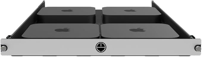 Mac mini Sliding Rack Shelf. Mounts 4 Mac Minis in A 19In Standard Rack.