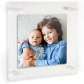 ArtToFrames 14x14 Inch Double Panel Floating Acrylic Picture Frame (Full Frame is 18x18) comes with White Standoff Hardware, Made in the USA, 1 Pack