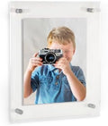 ArtToFrames 8x10 Inch Double Panel Floating Acrylic Picture Frame (Full Frame is 12x14) comes with MutedChrome Standoff Hardware, Made in the USA, 1 Pack