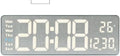 MASHI Digital Wall Clock, 16" Large Display Digital Clock with Remote Control, Auto-Dimming Wall Clock with Night Light, DST, Date Week,Temp for Living Room, Bedroom, Decor, Gift for Elderly (Grey)