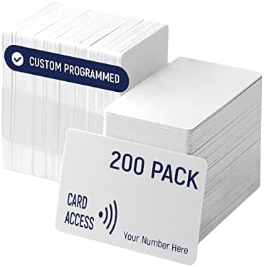 Custom Programmed Door Access Cards Prox - Compatilbe with 26 bit H10301 Format HID 1386 ISOProx II (200)