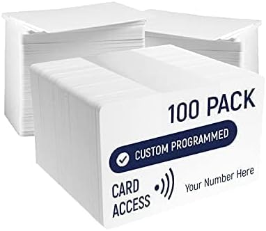 Custom Programmed Door Access Cards Prox - Compatilbe with 26 bit H10301 Format HID 1386 ISOProx II (100)