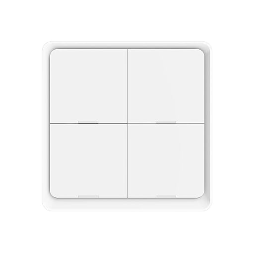 ZigBee Wireless Remote Control Smart Switch Wall Panel Transmitter,Requires MoesGo zigbee Hub,Smart Life/Tuya APP Remote Control, Wireless Button for Smart Home Devices and Scenes White