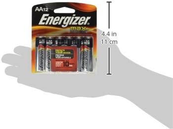Energizer AA Batteries, 12 Count, Double A Max Alkaline Battery (Pack of 2)