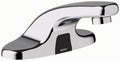 Sloan Optima EBF-650 Sensor Activated Touch-Free Faucet, Commercial Grade with Mounting Hardware - 0.5 GPM Battery-Powered Deck-Mounted Low Integrated Base Body with 8" Trim Plate, 3315139BT
