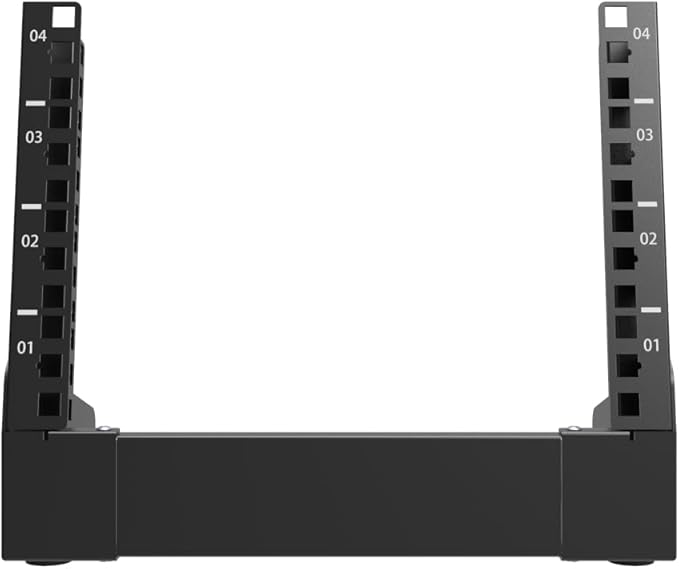 QiaoYoubang 10 inch Small Desktop Network Rack, 4U Mini Open Frame Desktop Cabinet for 10" Network, Servers, Audio, and Video Equipment (4U)