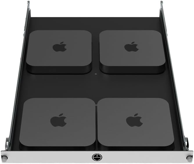 Mac mini Sliding Rack Shelf. Mounts 4 Mac Minis in A 19In Standard Rack.