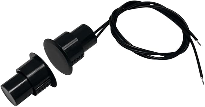 5 Sets Flush Mounted 3/4" Door Magnetic Contacts Alarm Switch Sensor NC Type (Black)