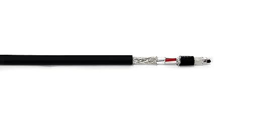 KWANGIL 6C 24AWG AMSB Shielded Cable Wire (UL2464) - Highly Flexible Str TC, PVC Ins, OS+TC BRD, PVC JKT for CNC Machine, Stepper Motor, VFD Spindle (Matte Black 50FT)