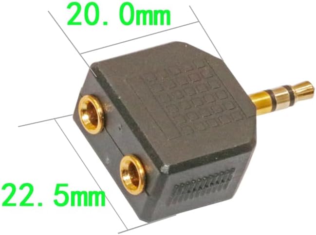 ZJKJHJY 3.5mm Audio Splitter Adapter, 1/8 inch Male to 2X Female Y-Connector, 3-Pack