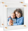 ArtToFrames 16x16 Inch Double Panel Floating Acrylic Picture Frame (Full Frame is 20x20) comes with Gold Standoff Hardware, Made in the USA, 2 Pack