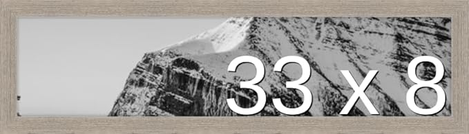 Frame It Easy 33 x 8 Rustic Gray Wood Frame (Derby)
