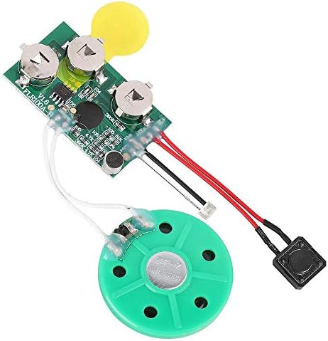 fosa DIY Greeting Card Chip, 60 Seconds Music Sound Audio Voice Recording Module Device Chip Recordable Sound Chip for Christmas Cards, Creative Gift Boxes, Jewelry Boxes, Crafts, Children's Toys