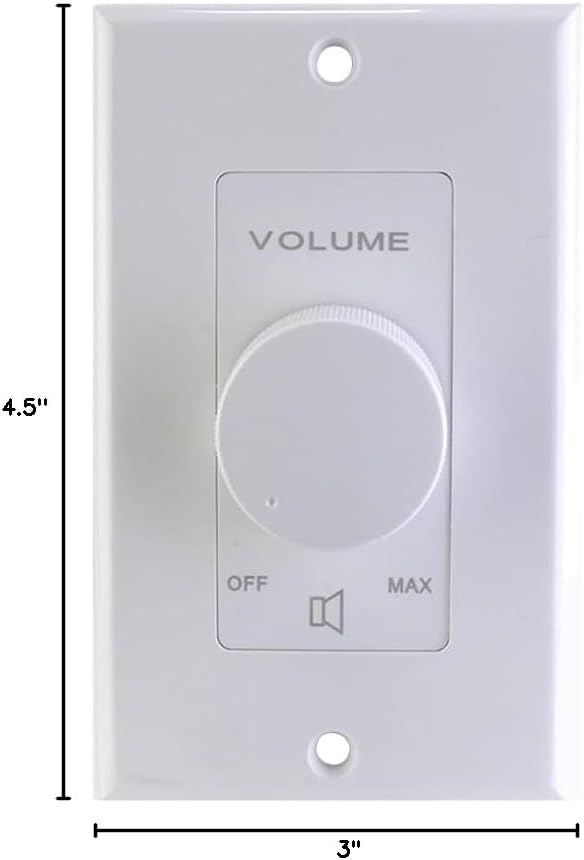 100W Impedance Matching Rotary Volume Control with White, Almond & Ivory Plates