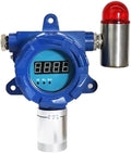ATO Fixed Carbon Monoxide Gas Detector, 4-20mA Signal Output, CO Gas Leak Detector 0 to 100/500/1000 ppm, with Sound and Light Alarm (0-500ppm, Relay Output:1NO+1NC)