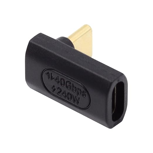 chenyang USB C Connector USB4 Type C 240W Power 40Gbps Data 8K Video Extension Connector Adapter 90 Degree UP Down Angled