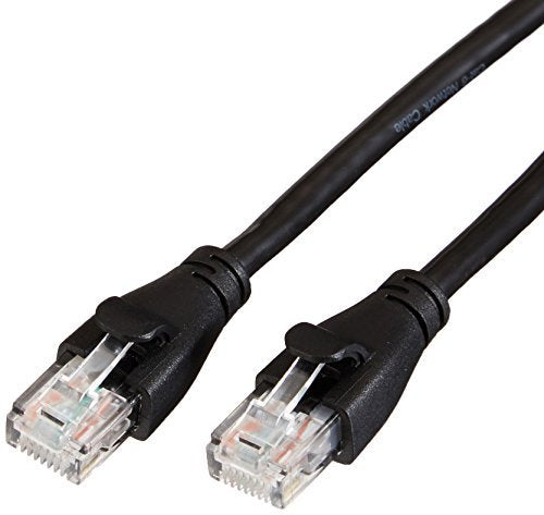 Amazon Basics RJ45 Cat 6 Ethernet Patch Cable, 1Gpbs Transfer Speed, Gold-Plated Connectors, 14 Foot - 10-Pack, Black