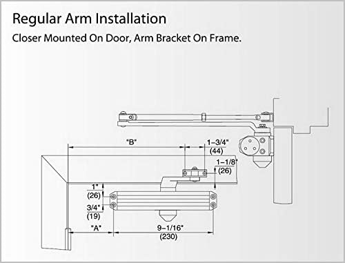 CLG HARDWARE Medium/Heavy Duty Commercial Door Closer DC7016 - Surface Mounted, Grade 1- ADA & UL 3 Hour Fire Rated, Adjustable Size 1-6 for Entrances & Aluminum Storefronts - US10B Dark Bronze