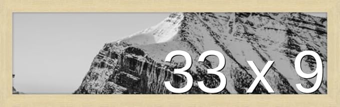 Frame It Easy 33 x 9 Wheat Wood Frame (Derby)