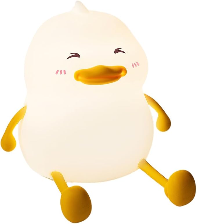 Duck Night Light for Kids, Cute Benson Ducks Gifts, Squishy Touch Silicone Animal Nursery Bedside Lamp Goose Gifts, Dimmer & Rechargeable, Birthday Gifts for Boys Girls Women Teen(Hip Hop Duck)