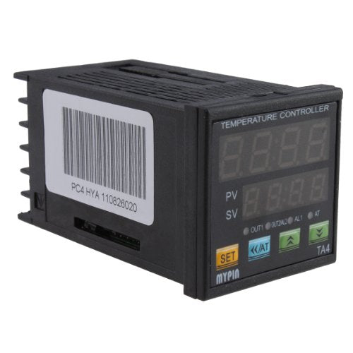 F/C PID Temperature Controller, AGPtEK Dual Display Digital Programmable Temperature Control TA4-SSR Solid State Relay with 2 Alarms