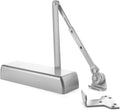 Dynasty Hardware Door Closer, Grade 1 Heavy Duty Commercial Hydraulic Closer & Hold Open Arm, Self-Closing, Adjustable Spring Size 1-6, ADA Compliant, Surface Mount, Sprayed Aluminum, Series 4401