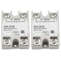 XINGYHENG 2Pcs SSR-25DA Single-Phase DC Solid State Relay Module Load 24-380VAC Controlled Module Input 3-32V DC for Industrial Automation Process