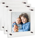 ArtToFrames 12x12 Inch Double Panel Floating Acrylic Picture Frame (Full Frame is 16x16) comes with Black Standoff Hardware, Made in the USA, 3 Pack