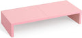TEAMIX Pink Monitor Riser-20L inch, Wood Monitor Stand for Desk, Sturdy TV/Screen/PC/Printer/Laptop Riser,Computer Shelf with Storage TV Holder for Home Office (Pink, 20 inch)