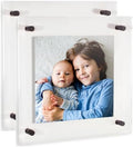 ArtToFrames 24x24 Inch Double Panel Floating Acrylic Picture Frame (Full Frame is 28x28) comes with Black Standoff Hardware, Made in the USA, 2 Pack