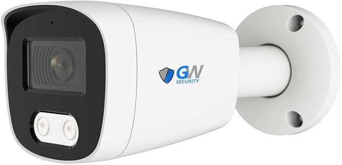 GW Security 8 Channel 12MP NVR 4K Security Camera System with 4 x 8MP PoE Spotlight Color Night Vision Outdoor/Indoor Microphone Bullet Cameras, Smart AI Human/Vehicle Detection