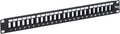 ICC 24 Port Blank Keystone 1U Patch Panel with 19” Metal Rackmount Housing for Slim Profile Keystone Jacks (Sold Separately), UL Listed, IC107BP241