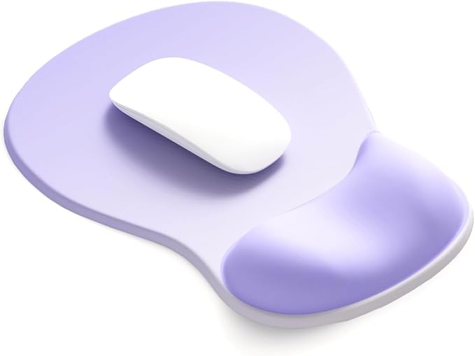 ErgoComfort Gel Wrist Rest Mouse Pad-Ergonomic Office Mousepad with Wrist Support-Non-Slip, Design Desk Accessories Mat for Home&Game Decor (06Purple Ombre)