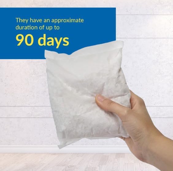 HUMYDRY Moisture Absorbers Refills for 8.8 Oz Dehumidifier, 18 Count, 6 Packs of 3 Humidity Absorber Bags, Pre Measured Non Electric Refill Bags for Closets Bathroom and Small Enclosed Spaces