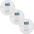 Combination Gas and Carbon Monoxide Detector Plug-in | CO Alarm & Natural Gas Combustible Detector | Digital Display, Battery Backup, Easy Install | for Home Kitchen Safety Monitoring (3Pack)