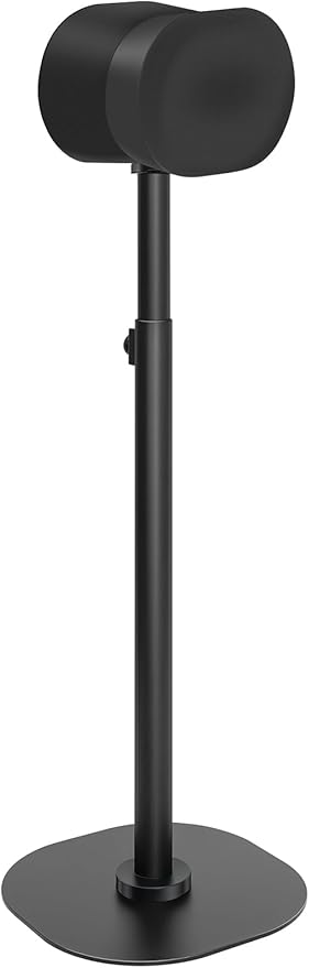 Haturi Speaker Stand Single for Sonos ERA 300 & 100, Height Adjustable 22”–42” Floor Stand with Cable Management Heavy Duty Metal Construction Non Slip Base for Living Room Bedroom Office