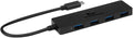 Kingwin USB Hub 4 Port USB C to USB 3.0 Data Hub for Mobile SSD, Macbook, Mac Pro / Mini, iMac, Chromebook, Surface Pro, USB Flash Drives, Notebook PC, XPS, and More [Ultra Slim]