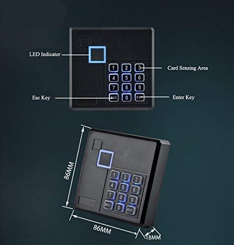 MENGQI-CONTROL 4 Doors RFID/Password Door Lock System Smart Access Control Keyless Entry Systems Keypad Reader Electric Magnetic Lock 110V Power Supply Box (Phone APP Remote Open Door)