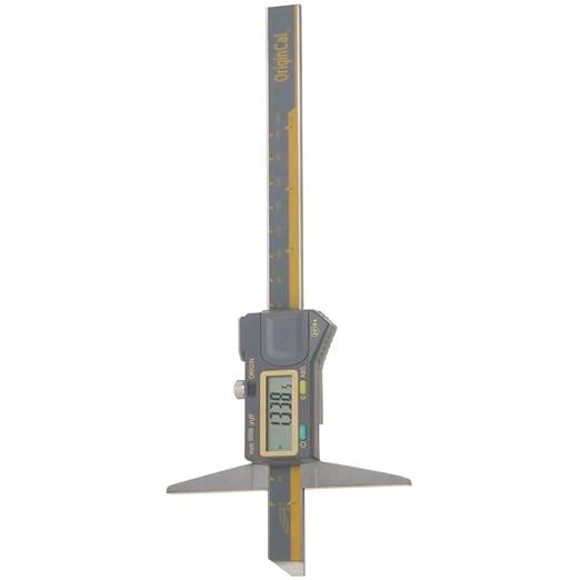 iGAGING Absolute Origin 0-6" Single Cut Depth Digital Caliper, IP54 Electronic, SPC/USB Output Port, Inch, Metric, Fraction Modes, Case, Manual, & Battery
