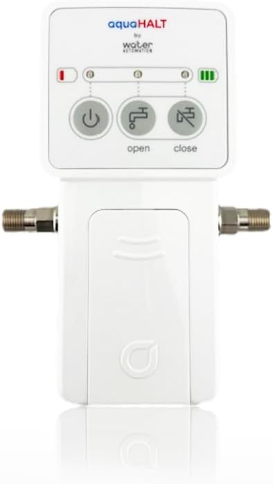 aquaHALT Smart Water Leak Detector and Automatic Shut Off Valve for Ice Makers – Easy Install – Battery Operated – Protect Your Home or Business from Ice Maker Water Damage