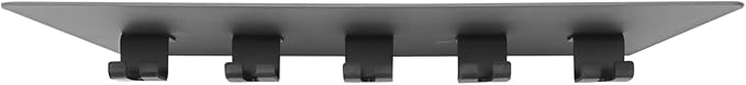 RIMLUFE fit for Tonal Accessories Shelf Organizer Gym Storage Rack Wall Shelves with Hooks, Floating Shelves Black Gym Equipment Storage Wall Decor for Home Gym T Lock Adapter Organizing