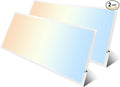 2X4 LED Flat Panel Light with Emergency Battery Backup, 50W 3000K/4000K/5000K, 0-10V Dimmable, 6500 Lumens, LED Drop Ceiling Light for commercial, 100-277V, DLC UL Listed, Ultra Thin Back-Lit (2 Pack)