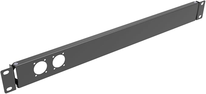 QiaoYoubang 1U Hinged Rack Panel 2D XLR HDMI Audio Rack Mount Panel for 19 inches Rack Mount (2D)